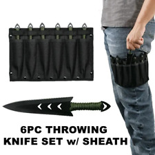6PC Ninja Ninjutsu Tactical Combat Hunting Kunai Throwing Knife Set w/ CASE picture