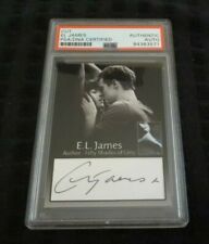 E L James signed autographed psa slabbed custom cut card Fifty Shades of Grey picture