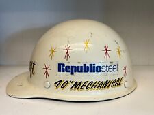 Vintage Republic Steel MSA Skullgard White Fiberglass Safety Hat No Suspension picture