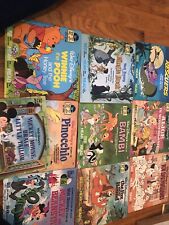 Walt Disney Lot Of 10 See Hear Read Read Along Books and Records Vintage 33 1/3 picture