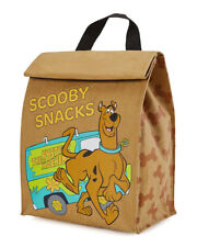 Scooby-Doo Scooby Snacks Roll Top Brown Sack Insulated Lunch Sack Tote picture