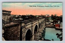 New York City NY, Washington Heights, High Bridge, Vintage Postcard picture