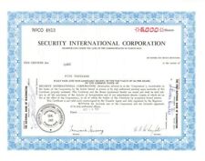 Security International Corp. - Stock Certificate - General Stocks picture
