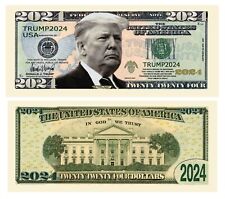 Donald Trump 2024 Re-Election Dollar Bill MAGA Novelty Funny Money with Holder picture