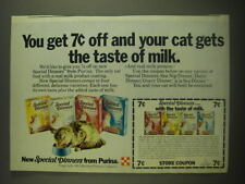1973 Purina Special Dinners Cat Food Advertisement - You get 7¢ off picture