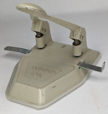 Vintage ACCO 10X 2 Hole Paper Punch Mid Century Heavy Metal Canada picture