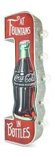 Coca-Cola Metal LED Bulb Wall Sign 25” Coke Bottle Shaped Double Sided Marquee picture
