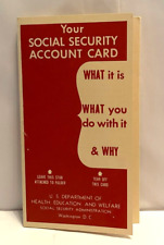 Authentic 1956 Social Security Pamphlet Excellent Vintage Condition Please Read picture