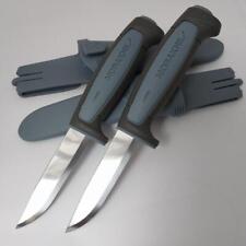 2 Pc Lot Mora Morakniv Basic 511 Carbon Steel Gray & Blue Survival Knife 02638 picture