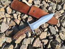LAST BLOOD TYPE BOWIE CUSTOM HAND MADE High CarbonSTEEL FIXED BLADE HEART BROKER picture