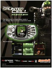 2003 Nokia N-Gage Print Ad, Tom Clancy's Splinter Cell Team Stealth Action Game picture