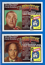 THE THREE STOOGES 1959 REISSUE PROMO CARDS 1A & 1B  RR PARKS 2018 picture