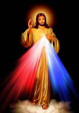 JESUS CHRIST SACRED HEART PORTRAIT HEAVEN GOD FATHER SON 8.5X11 PHOTO PICTURE picture