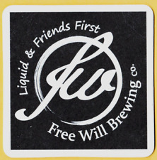 Free Will Brewing Co Beer Coaster Perkasie PA picture