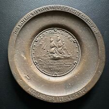 VINTAGE 1927 US CONSTITUTION RECLAIMED BRONZE FROM SHIP PIN DISH OLD IRONSIDES picture