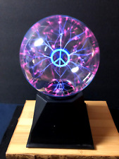 PLASMA LIGHT BALL with PEACE SIGN / SOUND & TOUCH Retro  