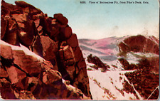 Vintage C. 1907 View Bottomless Pit from Pikes Peak Colorado Springs CO Postcard picture
