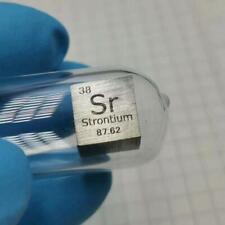 1pcs Strontium Metal 10mm Density Cube 99% Pure In Glass Ampoule picture