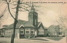 St. John's M. E. Church, Classrooms & Parsonage, Seaford, Delaware DE c1940 PC picture