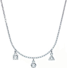 Swarovski Trio necklace with pendants Rhodium Plated W. Swarovski Gift Bag NEW picture