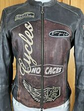 Women’s Harley Davidson Leather Fitted Jacket Distressed NO CAGES Size Medium picture