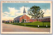 Framingham Massachusetts Linen Postcard Cushing General Hospital  picture