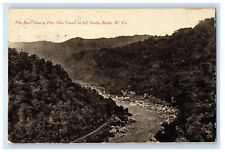 1907 New River Showing Poke New tunnel on Left Gauley Bridge WV RPO Postcard picture