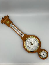 Vintage Swift & Anderson Wood & Brass Weather Station picture