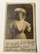 Nacogdoches GIRL TEXAS 1907 antique RPPC Real Postcard to DALLAS TX picture