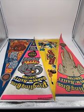 Lot of 4 Vintage Ringling Bros Circus Pennants. Greatest Show on Earth picture