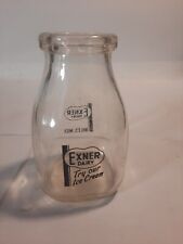 Rare  Exner Cream Bottle Niles, MI Painted Label 1 pt. picture