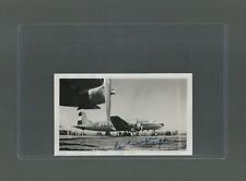 KLM Photo 1947 The Flying Dutchman on the tarmac signed by Captain Ron George picture