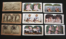 Lot of 9 Stereo Viewer Stereoscope Cards Slides Various Scenes. picture