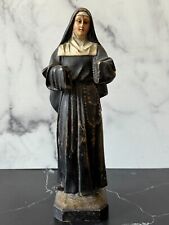 Antique Statue Saint Rita of Cascia Patroness of Impossible Causes Stigmata 12