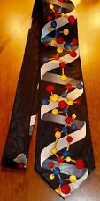   Teacher Chemistry Biology Molecules / DNA Science New Black Neck Tie  picture