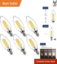 LED Candelabra Bulbs Dimmable 40W Equivalent Clear Glass Daylight White 6 Pack picture
