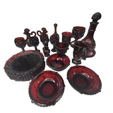 Vintage Avon Ruby Red 1876 Cape Cod Collection Dishes 23 PCS Total Beautiful   picture