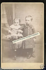 Cabinet Photo-Cute Children, Little Boy W/Scarf & Baby-Philadelphia Pennsylvania picture