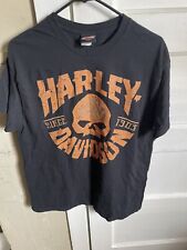 Harley-Davidson® Vintage Grunge Dealer T-Shirt Mens Camp Arifjan, Kuwait Size L picture