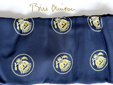 US PRESIDENT BILL CLINTON BLUE SCARF WITH PRESIDENTIAL SEAL, PRINTED SIGNATURE picture