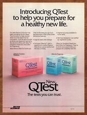 1986 Qtest Pregnancy Test Vintage Print Ad/Poster Motherhood Mom Pop Art 80s picture