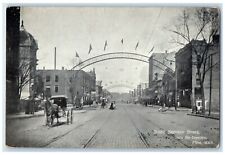 c1910 South Saginaw Street From Dresden Exterior Flint Michigan Vintage Postcard picture