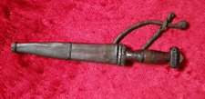 RARE old Vintage African tribal knife Touareg art dagger iron leather handle picture