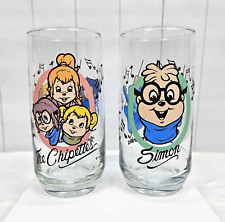 Hardee's The Chipettes and Simon From the Chipmunks 1985 Set 2 Libbey Glasses picture