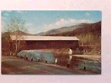 Covered Bridge Over Pemigewasset River Woodstock White Mountains Postcard picture