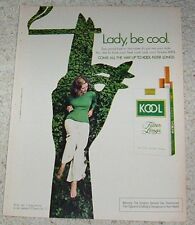 1972 advertising page - KOOL Cigarettes - Lady Be Cool smoking hand PRINT AD picture