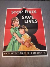 VTG 1950's 'FIRE Prevention WEEK' Poster~
