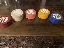 5 illegal gambling chips From The Brook Club Saratoga Spg, NY Arnold Rothstein picture