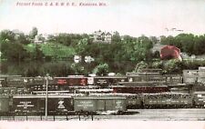 Kaukauna WI Wisconsin Railroad Train Depot Station Ishpeming RPO Postcard E21 picture