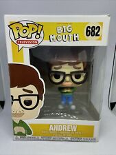 Funko Pop Television Big Mouth Andrew #682 Vaulted Rare BOX DAMAGE picture